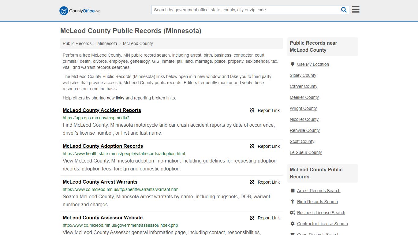 Public Records - McLeod County, MN (Business, Criminal ...